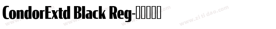 CondorExtd Black Reg字体转换